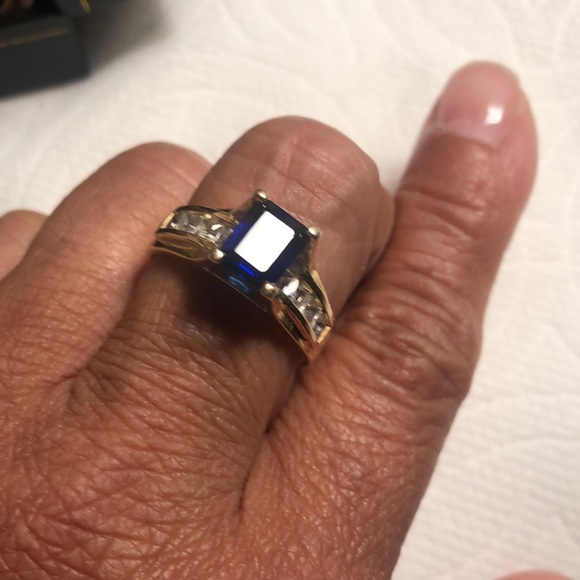 ⚡️⚡️🔥flash sale ⚡️⚡️🔥14k gold sapphire and zirconium ring - Picture 5 of 6